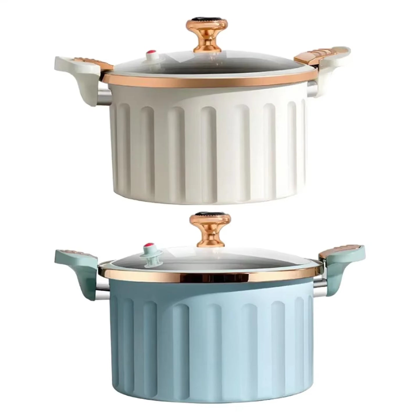 8L Enamel Micro Pressure Pot Korean Vacuum Non Stick Soup Pot Non Stick Soup Pot Multifunctional Double Ear Stewing Boiling Pot