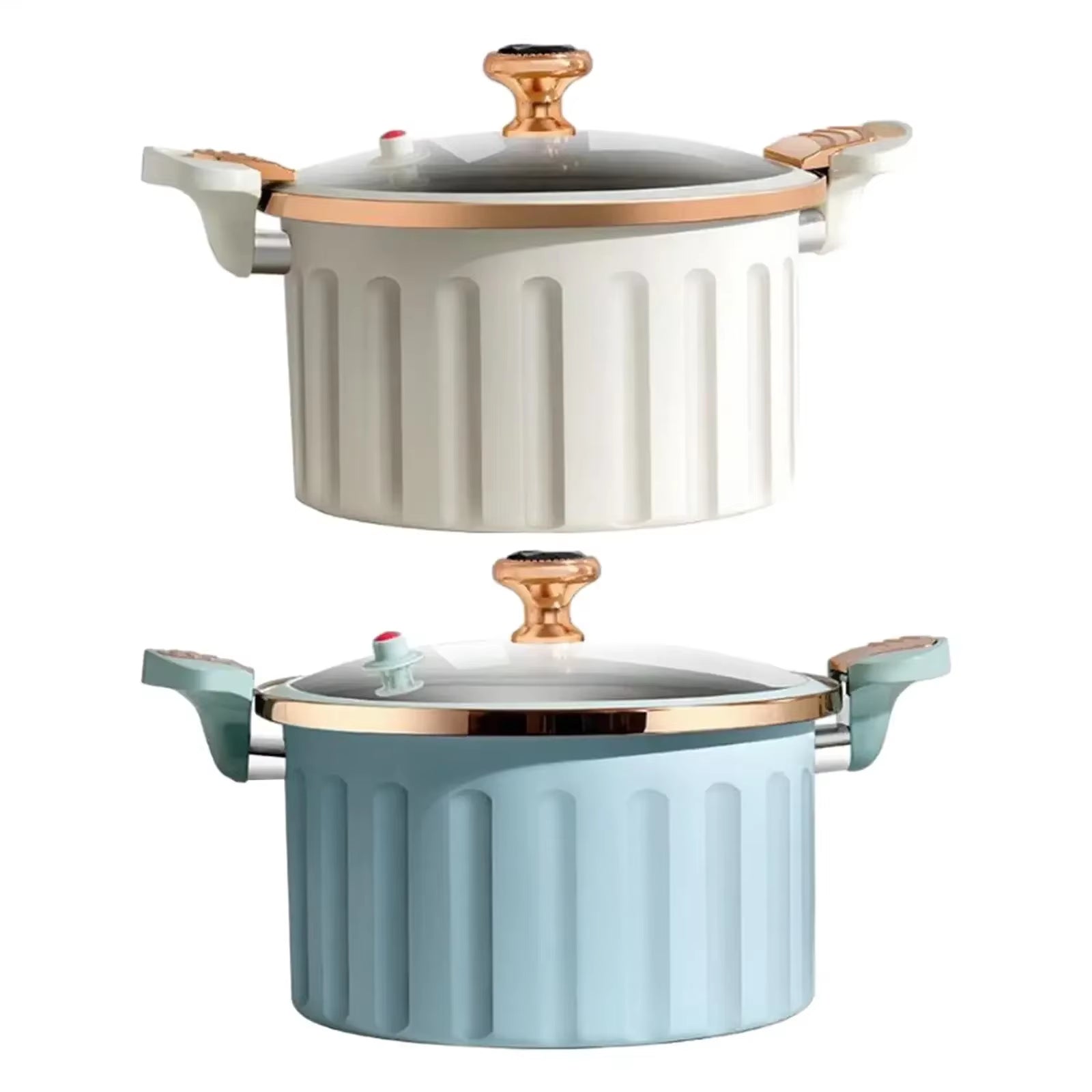 8L Enamel Micro Pressure Pot Korean Vacuum Non Stick Soup Pot Non Stick Soup Pot Multifunctional Double Ear Stewing Boiling Pot